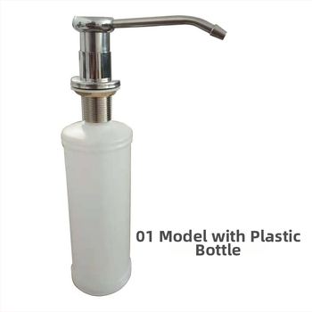 Predlžovacia trubica fľaše na tekutý saponát pre drez, materiál: silikón + nerezová oceľ, značka: Yushu exploration, štýl: Moderná jednoduchosť