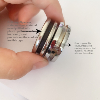 Umivaonik s preklopnim poklopom, nehrđajući čelik, model 6626, Berry, moderan stil minimalistički