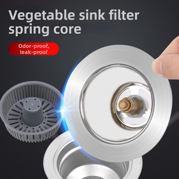 Uzáver odtoku drezu plastový, model Vegetable Pot Bounce, hmotnosť 60 g, štýl Moderná jednoduchosť