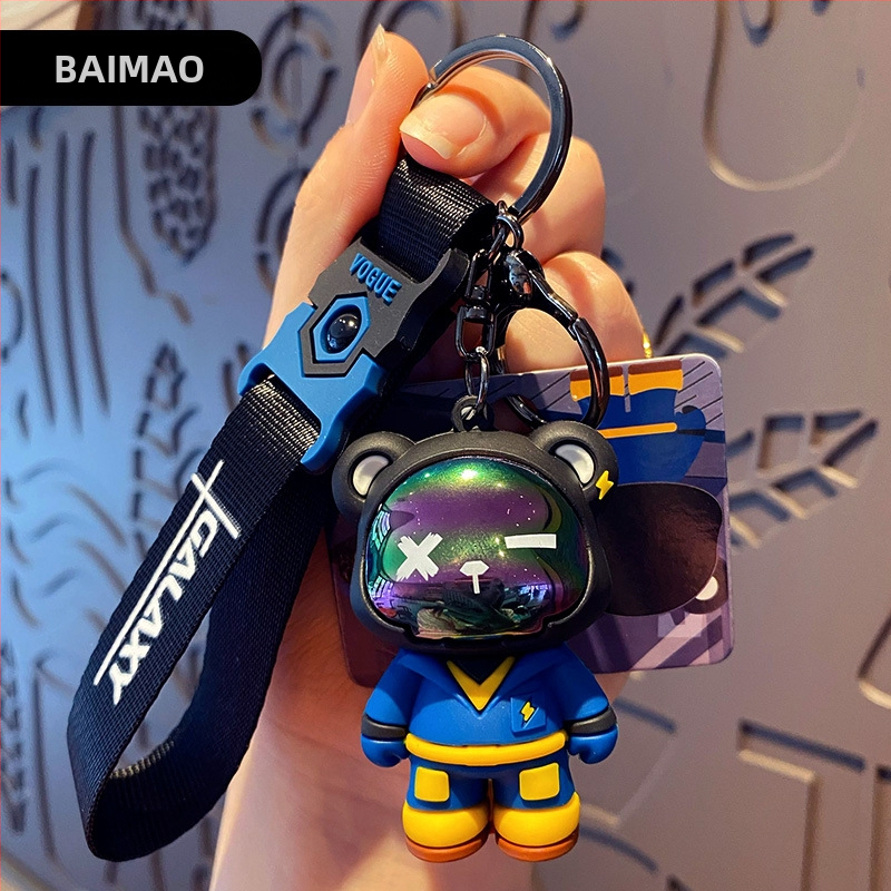 Baimao võtmehoidja: Original Tide Cool Bear, Karikatuurstiil, PVC Materjal, IP-litsents (Anime Game)