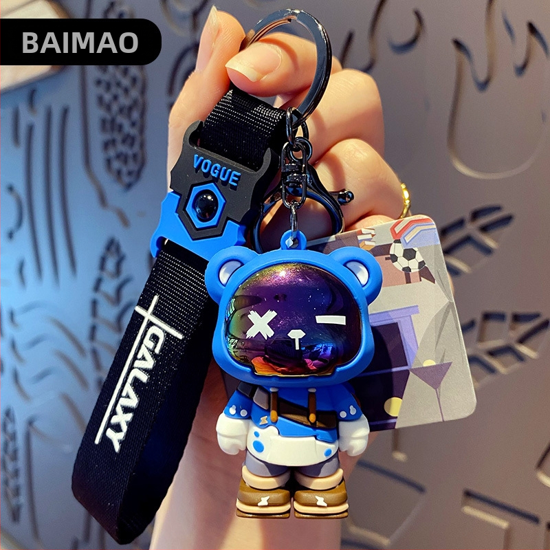 Baimao võtmehoidja: Original Tide Cool Bear, Karikatuurstiil, PVC Materjal, IP-litsents (Anime Game)