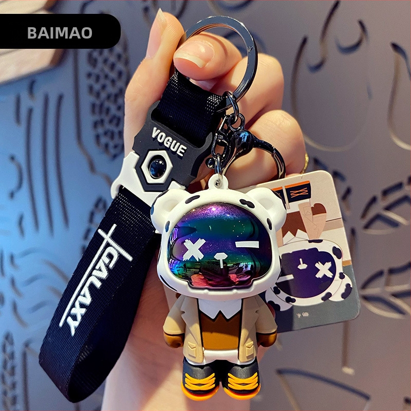 Baimao võtmehoidja: Original Tide Cool Bear, Karikatuurstiil, PVC Materjal, IP-litsents (Anime Game)