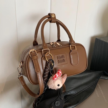 Bowling kott naistele, linnalikkus, PU nahk, vertikaalne ruudu kuju, tõmblukk, talv 2024