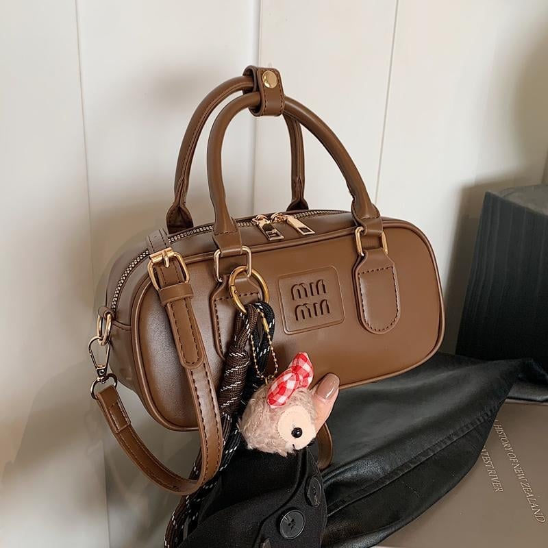 Bowling kott naistele, linnalikkus, PU nahk, vertikaalne ruudu kuju, tõmblukk, talv 2024