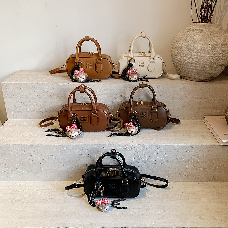 Bowling kott naistele, linnalikkus, PU nahk, vertikaalne ruudu kuju, tõmblukk, talv 2024