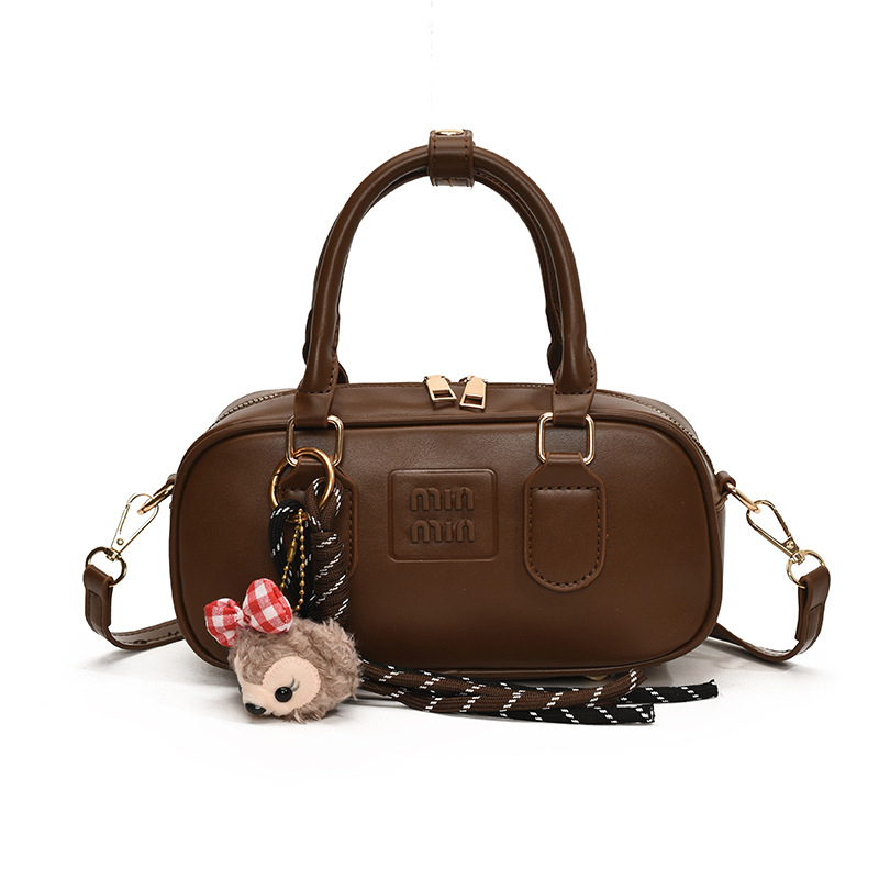 Bowling kott naistele, linnalikkus, PU nahk, vertikaalne ruudu kuju, tõmblukk, talv 2024