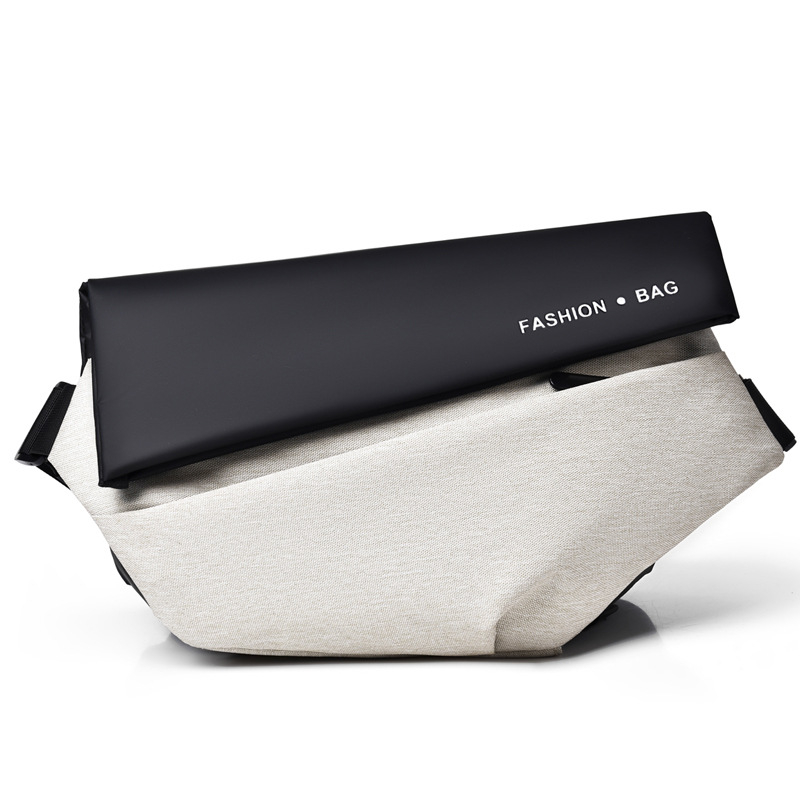 Vyrų per petį krepšys gatvės stiliui, Oxford audinys, atsparus vandeniui, ultra lengvas, atsparus dėvėjimuisi, vienos spalvos dizainas