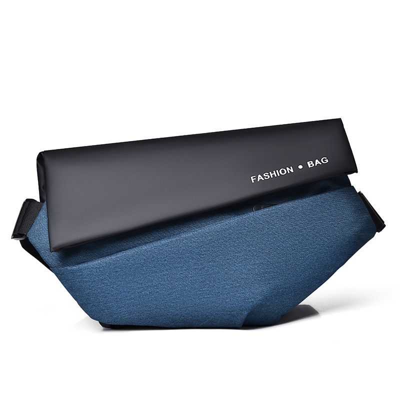 Vyrų per petį krepšys gatvės stiliui, Oxford audinys, atsparus vandeniui, ultra lengvas, atsparus dėvėjimuisi, vienos spalvos dizainas