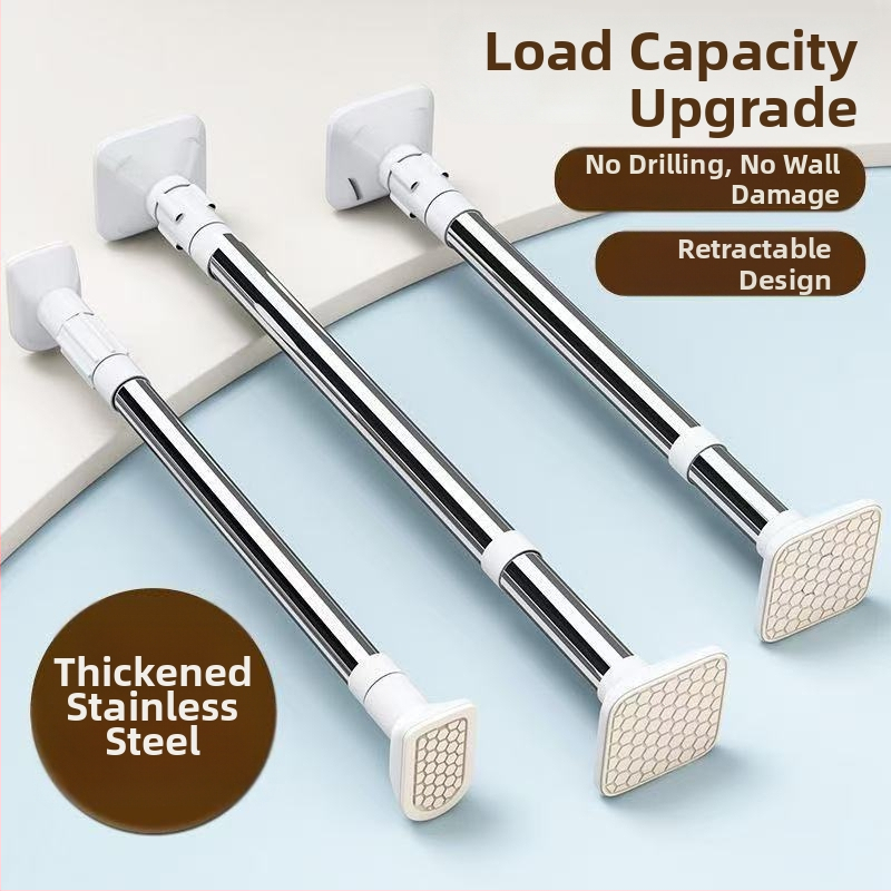 Tyč na sušenie odevov z nehrdzavejúcej ocele, bez klincov, výsuvná stena na balkón, moderný minimalistický dizajn, uvedená v roku 2025.