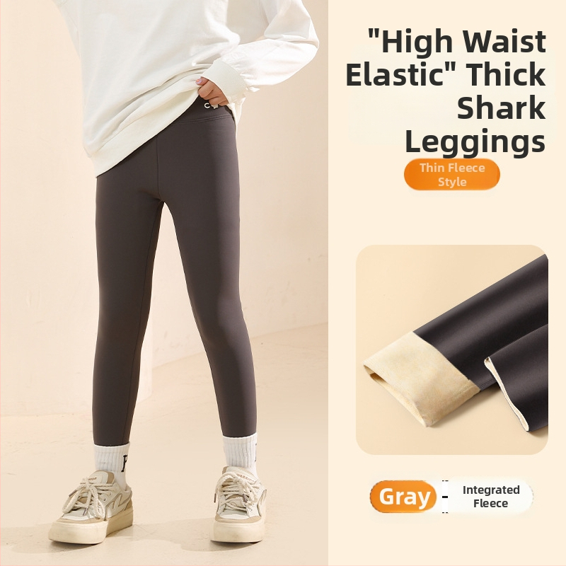 Tüdrukutele fliisvoodriga paksemad legginid, kõrge vöökoht, täispikkus, nailon 93,6%