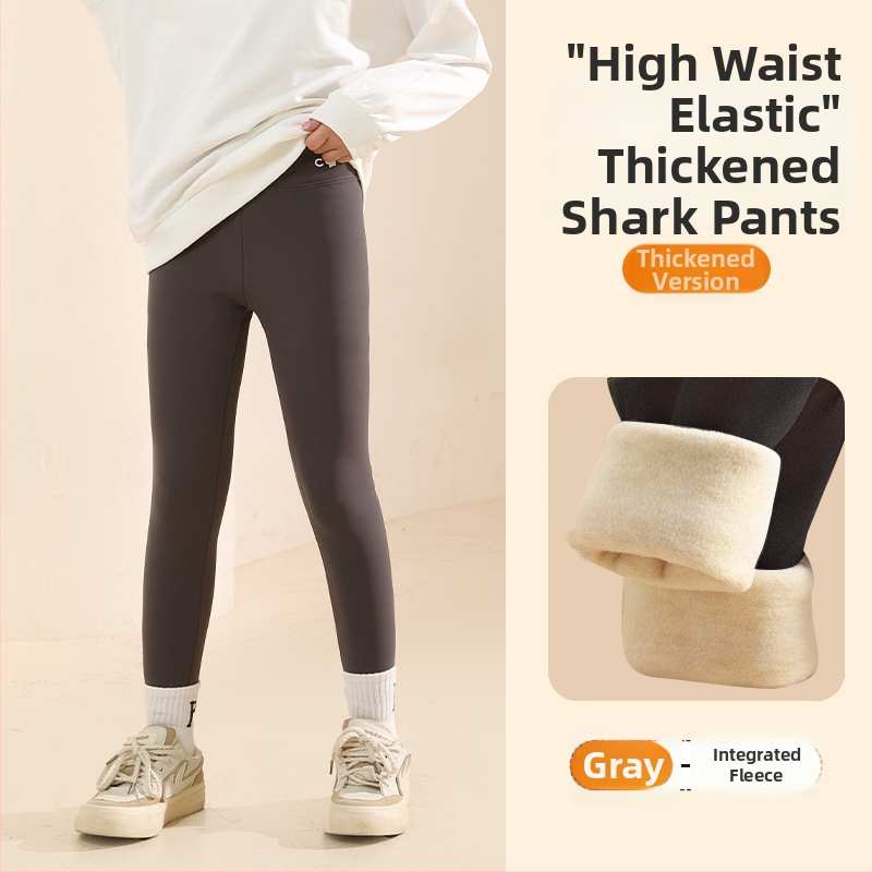 Tüdrukutele fliisvoodriga paksemad legginid, kõrge vöökoht, täispikkus, nailon 93,6%