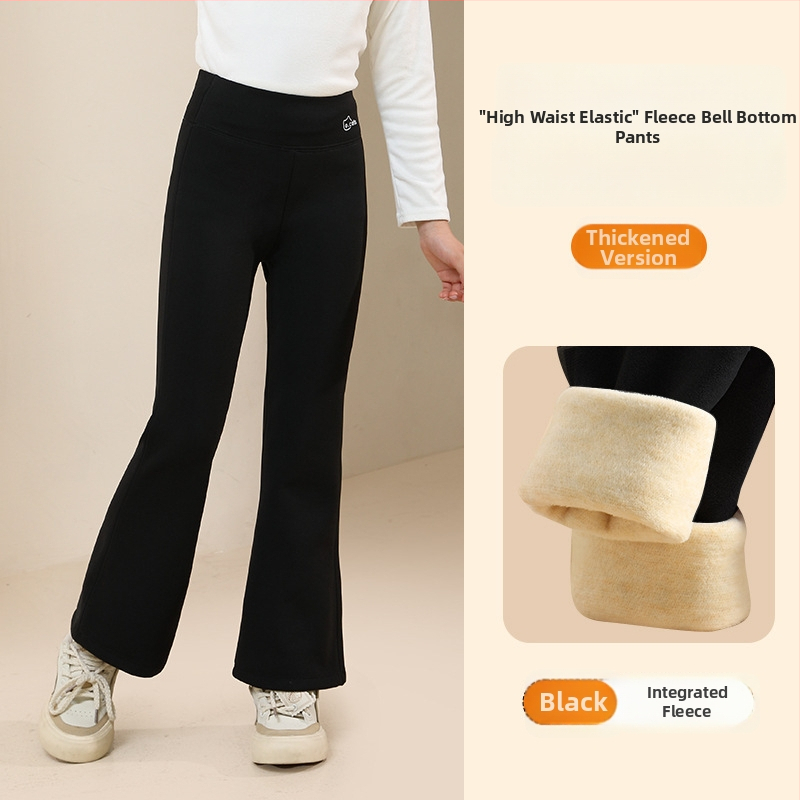 Tüdrukutele fliisvoodriga paksemad legginid, kõrge vöökoht, täispikkus, nailon 93,6%