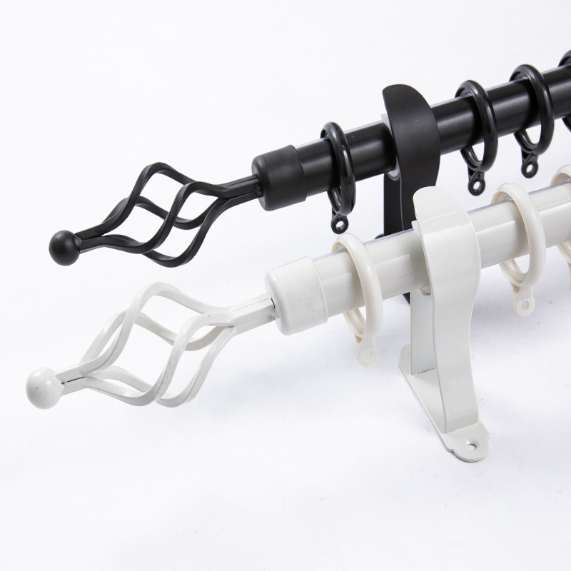 Aliuminio lydinio romėnų užuolaidų lazda — šiuolaikiškas minimalistinis stilius, pritaikomas, viršutinis arba šoninis montavimas, vienos arba dviejų strėlių lazda