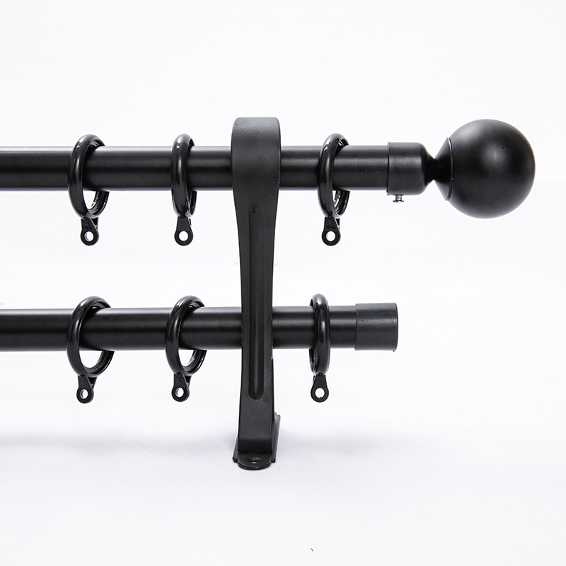 Aliuminio lydinio romėnų užuolaidų lazda — šiuolaikiškas minimalistinis stilius, pritaikomas, viršutinis arba šoninis montavimas, vienos arba dviejų strėlių lazda