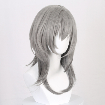 Perucă cosplay Trailblazer pentru Honkai Star Rail, model D342, lungime medie-lungă, fibră rezistentă la temperaturi înalte, vopsire permisă