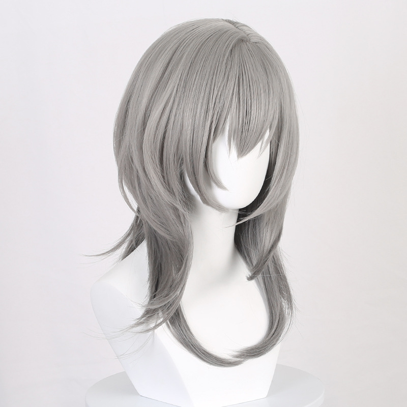 Perucă cosplay Trailblazer pentru Honkai Star Rail, model D342, lungime medie-lungă, fibră rezistentă la temperaturi înalte, vopsire permisă