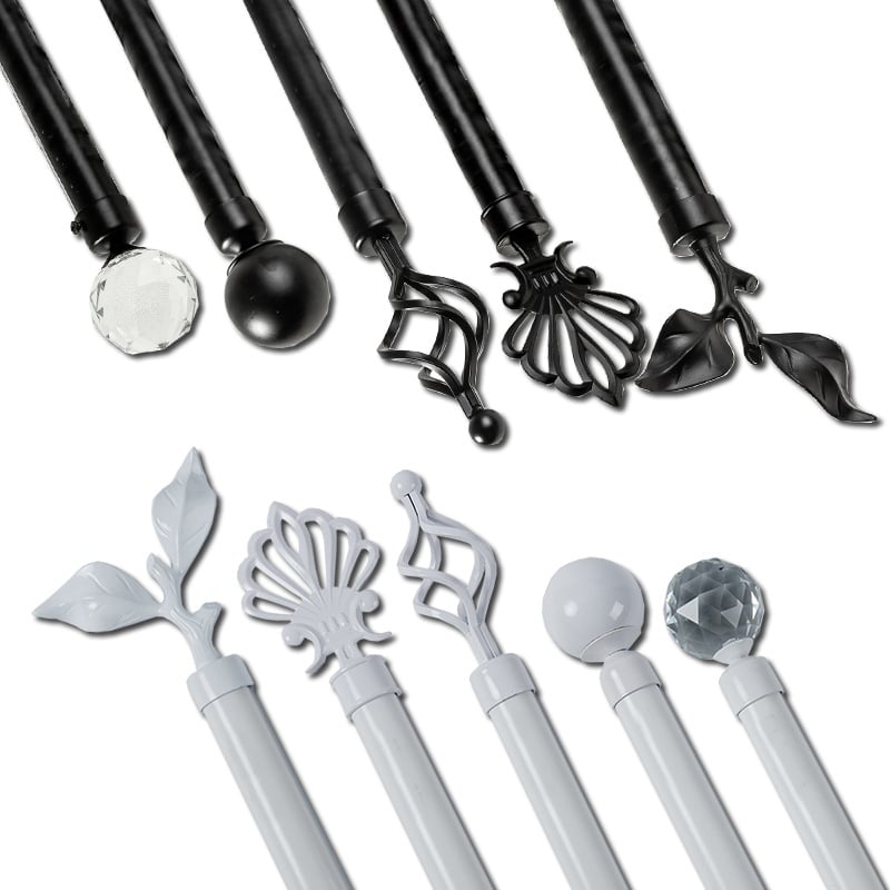 Aliuminio lydinio užuolaidų lazda – šiuolaikinio stiliaus Art Pole modelis, suderinama su viengubu ir dvigubu strypu, tylus bėgis, pritaikomas