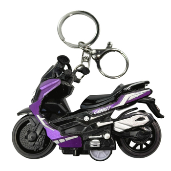 Breloc din aliaj cu design scuter pull-back, stil desen animat, ambalaj individual