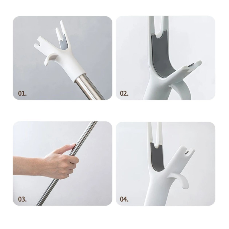 Rozťahovateľná tyč na sušenie oblečenia – PP a nerezová oceľ, balkón, moderný minimalistický štýl, Box Happy House