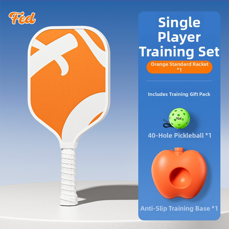 Lastele pickleballi mallettreeningkomplekt — Feltun, klaaskiud, kaal 200 g, käepideme paksus G5, algajatele