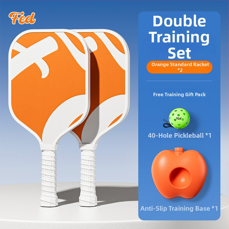 Lastele pickleballi mallettreeningkomplekt — Feltun, klaaskiud, kaal 200 g, käepideme paksus G5, algajatele