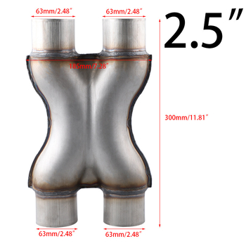 Адаптер за изпускателна тръба от неръждаема стомана с X‑тип и Y‑тип адаптери, 3‑ходови и 4‑ходови тръбни съединители, универсална съвместимост