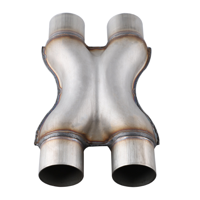 Адаптер за изпускателна тръба от неръждаема стомана с X‑тип и Y‑тип адаптери, 3‑ходови и 4‑ходови тръбни съединители, универсална съвместимост