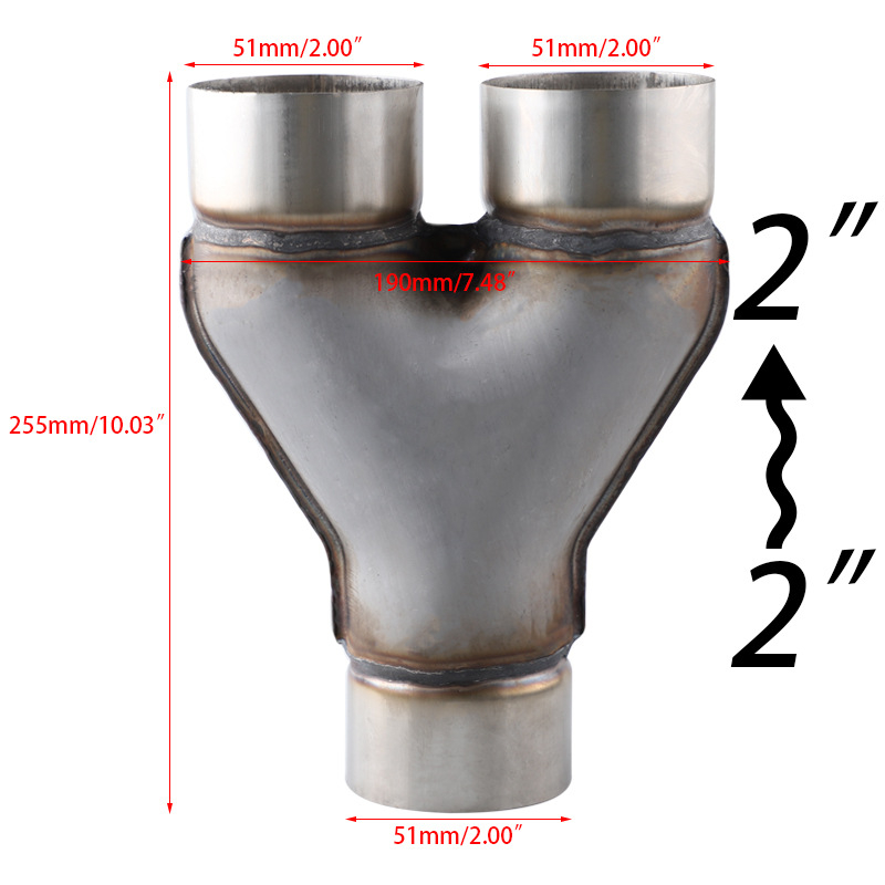 Адаптер за изпускателна тръба от неръждаема стомана с X‑тип и Y‑тип адаптери, 3‑ходови и 4‑ходови тръбни съединители, универсална съвместимост