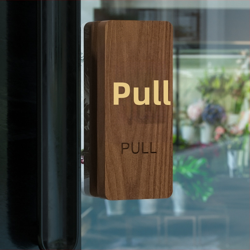 Riešutmedžio plaukiojančių durų sienos ženklas su 3D užrašu, lipnus, skirtas parduotuvėms, B&B, viešbučiams, ligoninėms ir biurų pastatams