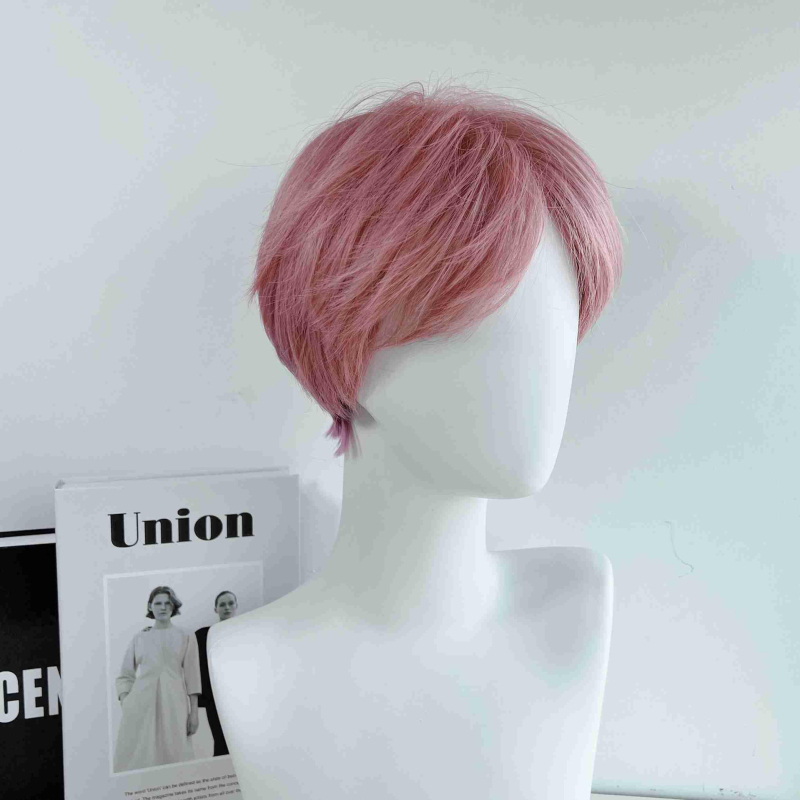 Meeste lühikeste juuksedega parukas, kogu pea kattev, Korea stiilis, keskosa, tihe, kuumuskindlad kiud