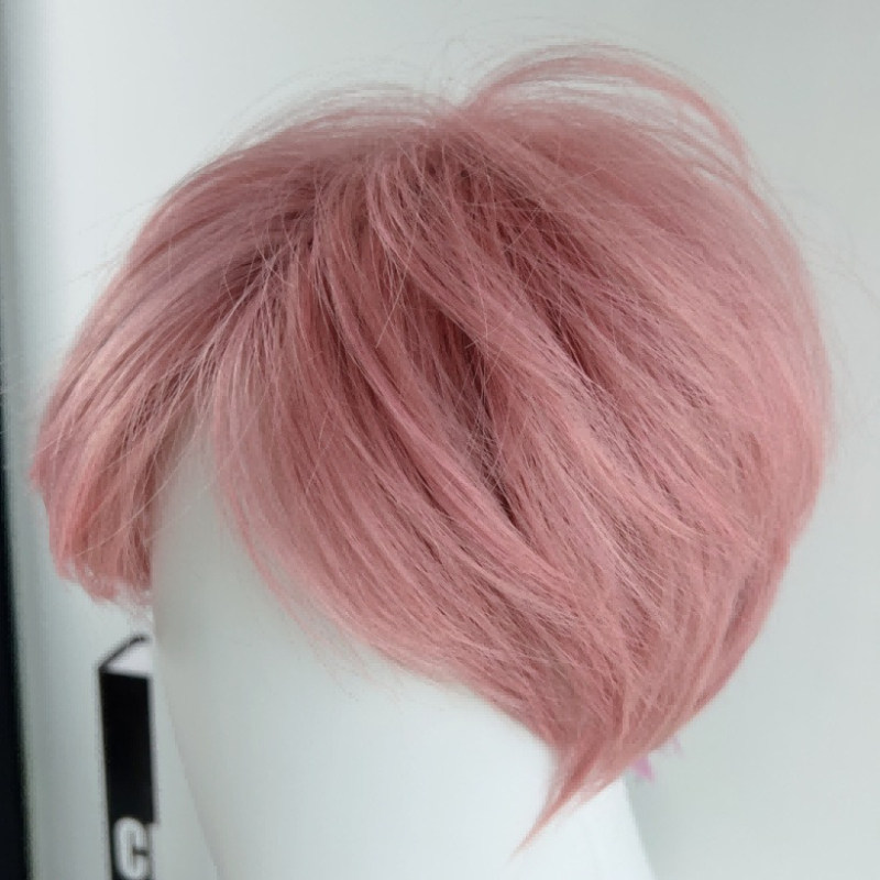 Meeste lühikeste juuksedega parukas, kogu pea kattev, Korea stiilis, keskosa, tihe, kuumuskindlad kiud