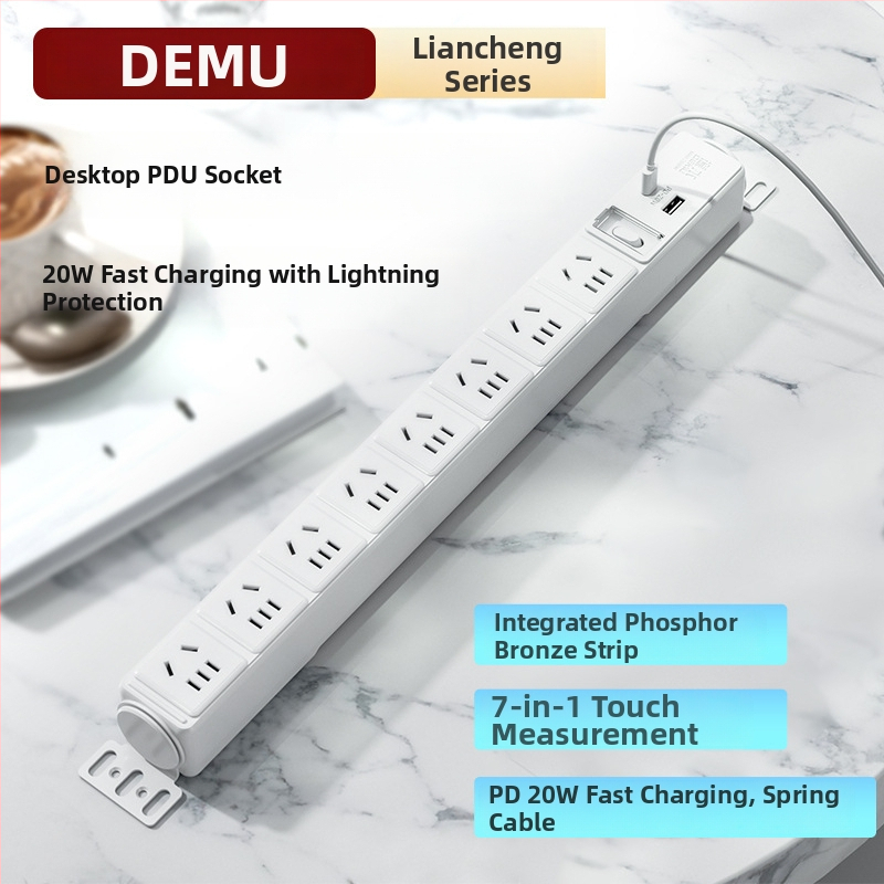 USB разклонител за настолен компютър с бързо зареждане, 10A/250V, медни контакти, CCC сертифициран