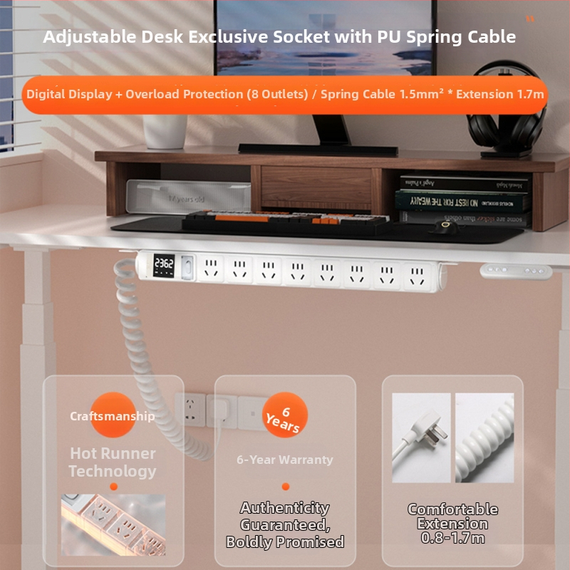 USB разклонител за настолен компютър с бързо зареждане, 10A/250V, медни контакти, CCC сертифициран