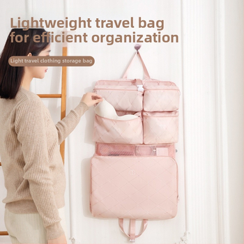 Geantă de depozitare cu suport de agățare, cub pentru haine, 7-în-1 organizator de călătorie, ușoară, din țesătură Oxford, model JY0068dz