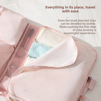 Geantă de depozitare cu suport de agățare, cub pentru haine, 7-în-1 organizator de călătorie, ușoară, din țesătură Oxford, model JY0068dz