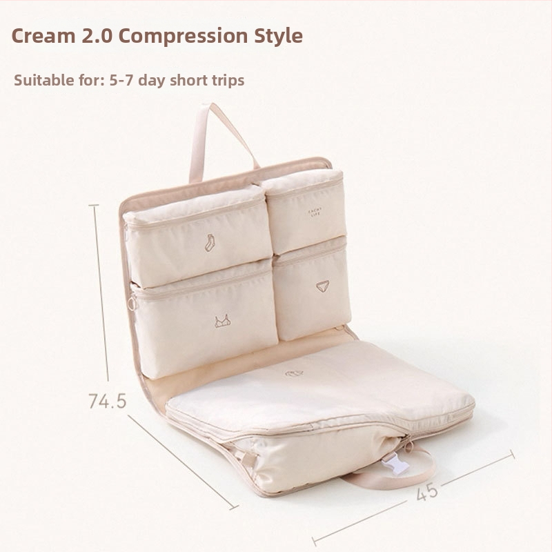 Geantă de depozitare cu suport de agățare, cub pentru haine, 7-în-1 organizator de călătorie, ușoară, din țesătură Oxford, model JY0068dz