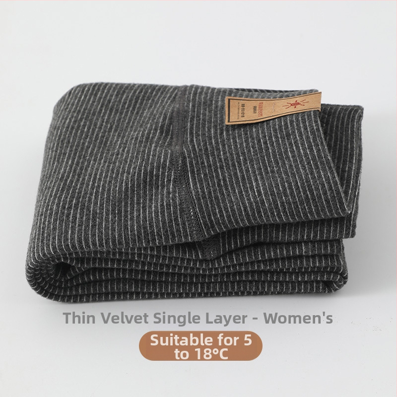 Vaikų šiluminės velūro ilgosios kelnės - dryžinės, storos, vidurio juosmens, rudens–žiema, 62,5% poliesterio