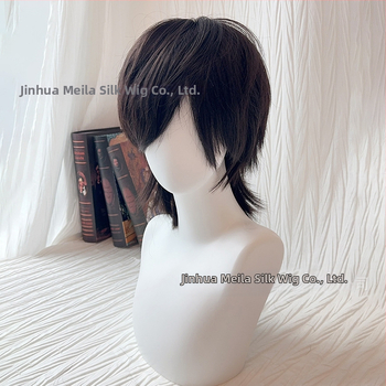 Vyrų mullet parūka, modelis 525, aukštos temperatūros pluoštas, cosplay tinka