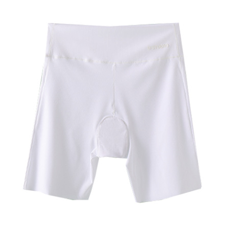 Pantaloni scurți de siguranță pentru fetițe, din nylon, lungime 3/4, talie înaltă cu elastic, fără deschidere la zona intimă, compoziție 73% nylon, 27% elastan