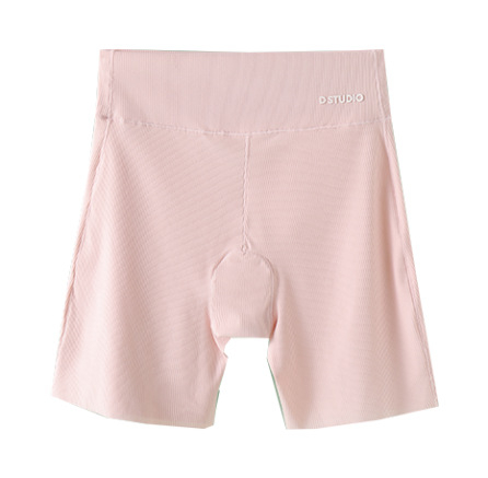 Pantaloni scurți de siguranță pentru fetițe, din nylon, lungime 3/4, talie înaltă cu elastic, fără deschidere la zona intimă, compoziție 73% nylon, 27% elastan