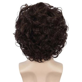 Мъжка перука, европейски/американски стил, къдрава коса, пълно покритие, естествен вид, механизъм на обработка, влакно с висока температура, модел M47