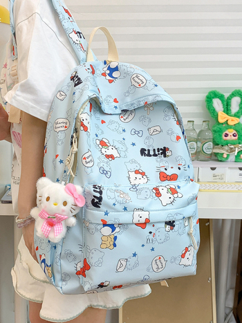 Nailonist koolikott, mahutavus 20–35 l, veekindel, sobib 16-tollisele sülearvutile, anime muster