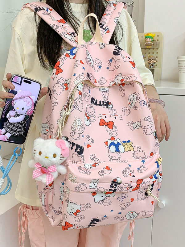 Nailonist koolikott, mahutavus 20–35 l, veekindel, sobib 16-tollisele sülearvutile, anime muster