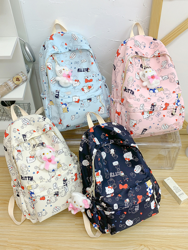 Nailonist koolikott, mahutavus 20–35 l, veekindel, sobib 16-tollisele sülearvutile, anime muster