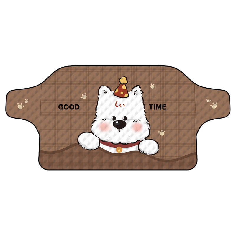 Покривало за предното стъкло на автомобил – алуминиево фолио, карикатурен стил, защита срещу сняг и лед, универсална употреба