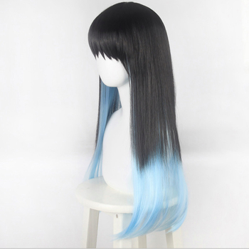 Perucă cosplay Demon Slayer Muichiro Tokito, fir rezistent la temperaturi înalte, poate fi vopsită cu căldură, stil anime