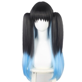 Perucă cosplay Demon Slayer Muichiro Tokito, fir rezistent la temperaturi înalte, poate fi vopsită cu căldură, stil anime