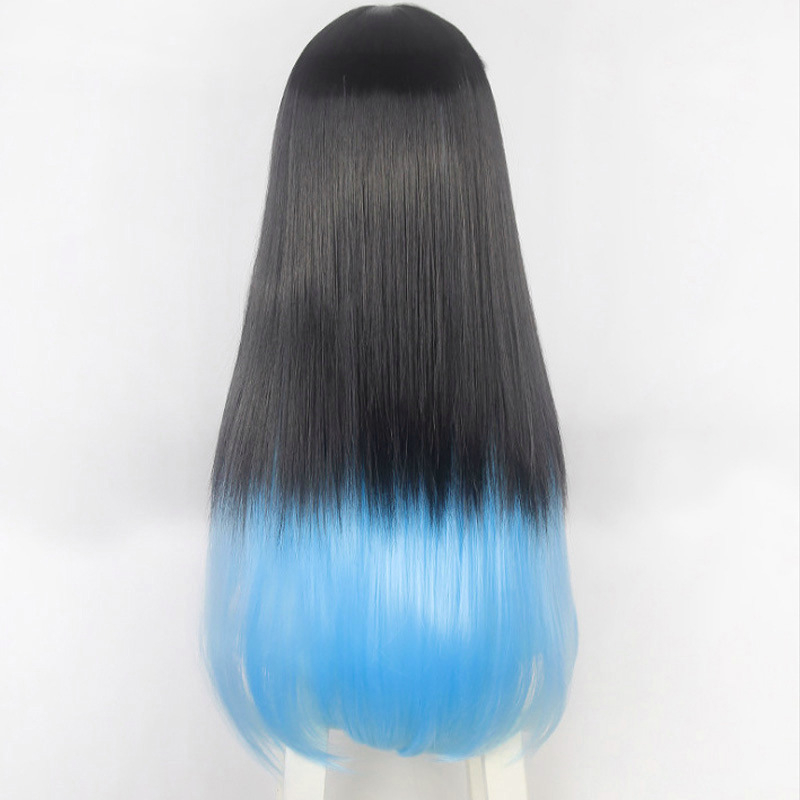 Perucă cosplay Demon Slayer Muichiro Tokito, fir rezistent la temperaturi înalte, poate fi vopsită cu căldură, stil anime