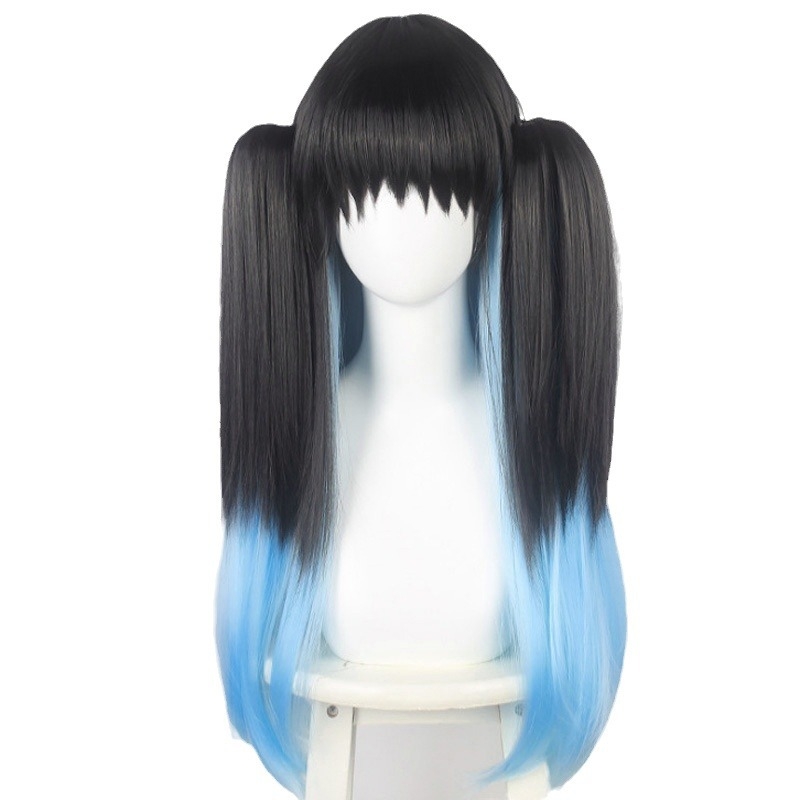 Perucă cosplay Demon Slayer Muichiro Tokito, fir rezistent la temperaturi înalte, poate fi vopsită cu căldură, stil anime