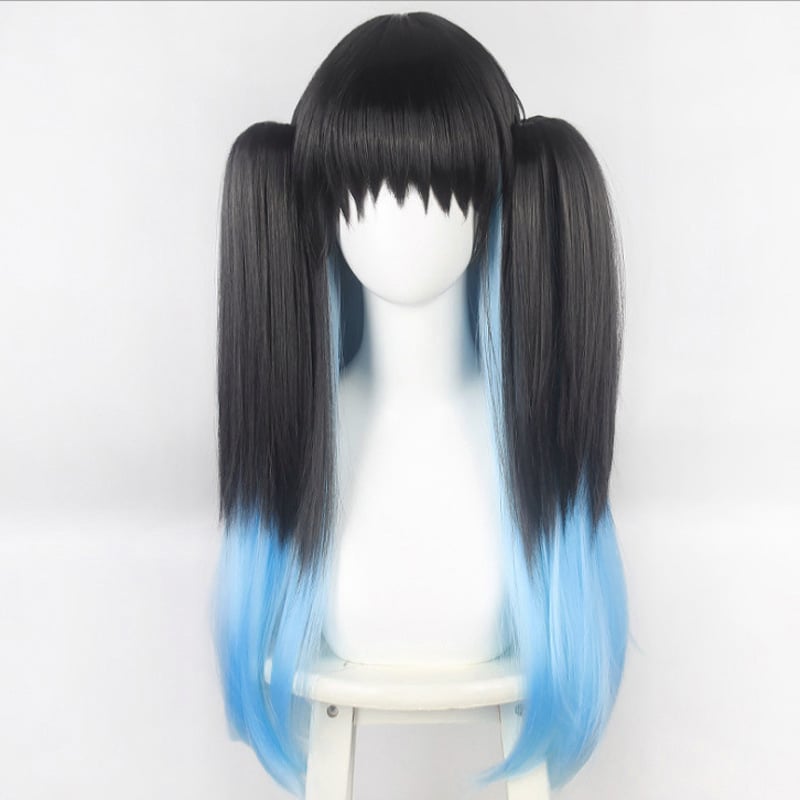Perucă cosplay Demon Slayer Muichiro Tokito, fir rezistent la temperaturi înalte, poate fi vopsită cu căldură, stil anime